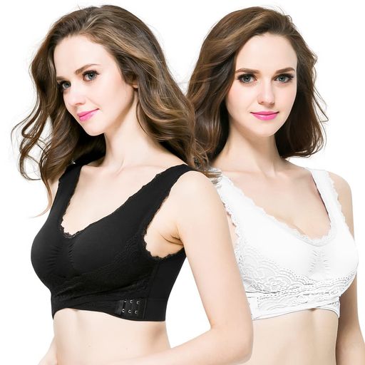 [YHT]夜用ブラ2枚セット横流れ防止寄せブラ【谷間メイク&昼夜兼用】肌触り柔らかな着心地ナイトブラ育..