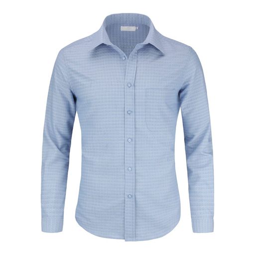 [YFFUSHI]シャツメンズレギュラーフィット長袖チェック柄左胸ポケットカジュアルオールシーズン大きいサイズ全3色