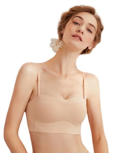 [SHUIII]ノンワイヤーブラジャーカップ付き小胸下着チューブトップレディース育乳ブラ補正ナイトブラブ..