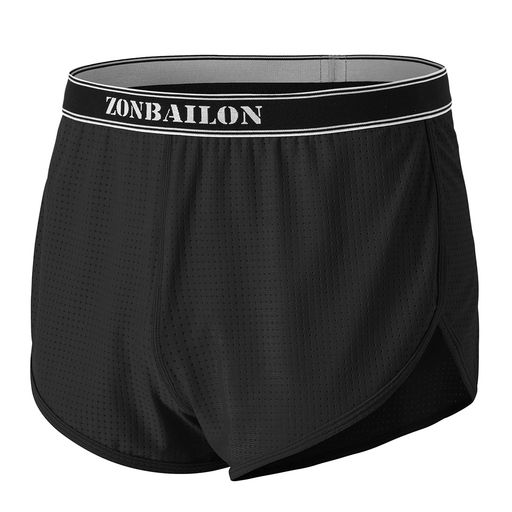 [SUMABA]ボクサーブリーフメッシュボクサー男性用下着ハイレグ薄い速乾性通気性ナイロン