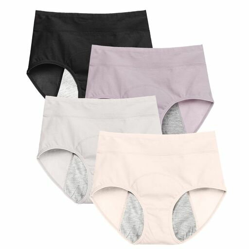 [ヘイナーダン]サニタリーショーツ【3枚・4枚セット】綿ハイウエストレディース生理用ショーツ下着セッ..