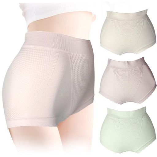 Rakuten - [AMAMDECOR]ショーツレディース3枚組女性下着柔らかく快適跡がありません軽お腹引き締めヒップアップ効果女性用内パン(乳白色の)