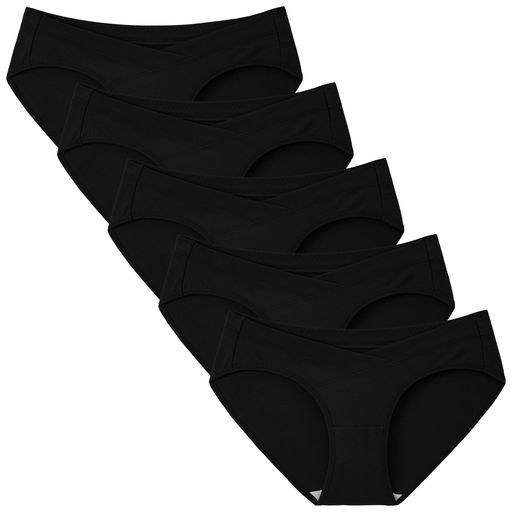 【コットン素材】本体は95%綿素材+5%スパンデックスで作られて、柔らかくて肌触りがよいです。通気吸湿、ストレッチ性も優れます。クロッチ部分は100%綿素材を採用して、お肌に優しく、蒸れ感がないです。デリケート肌の人でも安心して着用できます。 【こだわったデザイン】ローライズタイプで、お腹への圧迫感はありません。妊娠初期から産後まで長くご利用いただけます。V字型デザイン、お腹周りを優しくサポートし、妊娠による体型変化に合わせて伸び縮みします。クロッチ(あて布部分)は白色で、妊娠期のからだの調子がわかりやすいです。 【快適な履き心地】ウエストと足回りは伸縮性が高く、締め付け感がなく、ストレスフリーな履き心地です。ヒップ全体を包み込んで、お尻に食い込みにくく、フィット感がアップします。タグレスデザイン、かゆみや痛みの心配はありません。 【サイズガイド】5サイズをご用意しております。ヒップサイズ:M(86-90cm)、L(91-95cm)、XL(96-100cm)、2XL(101-105cm)、3XL(106-110cm)ご購入前に予めサイズ表をご参考ください。5枚セットで、洗い替えに便利です。