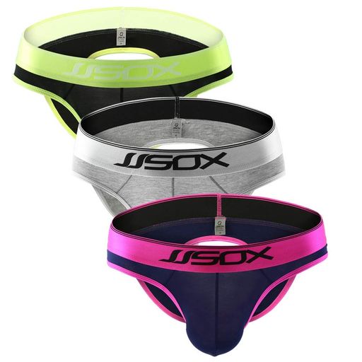 CSMARTEメンズ下着Jockstrapsンズパンツジョックストラップ男性下着Gストリング(3枚マルチカラーM)