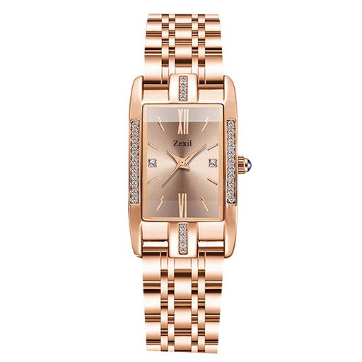 RORIOS腕時計レディース防水アナログクオーツウォッチスクエアキラキラうで時計上品通勤カジュアルビジネスwatchforwomanロイズレッド