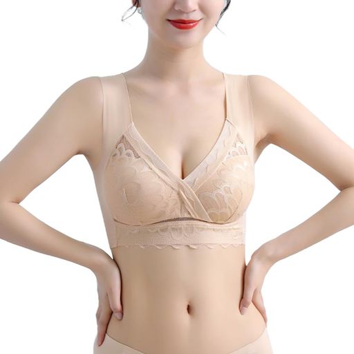 [FEISEDY]超盛れブラ瞬間谷間ノンワイヤーブラジャー補正ブラ大きいサイズ副乳を収めて美胸美背垂れ防止柔らかい通気高弾性脇高美乳ブラ綺麗レースレディースA8159