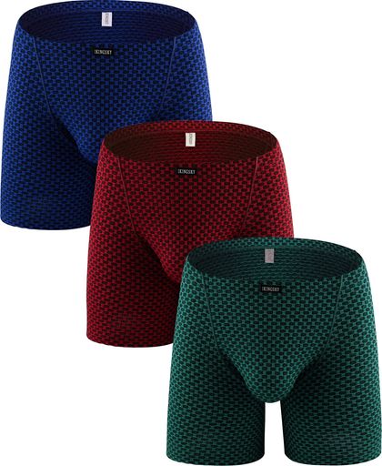 [iKingsky]メンズ通気性ボクサー立体縫製のインナーボトムスセクシーアンダーウェア(M3色)(4)