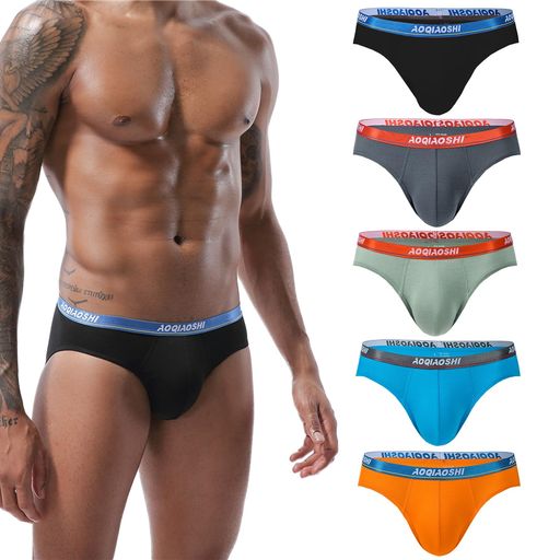 [CaikeKaidi]ブリーフメンズ下着ローライズビキニブリーフ5枚組吸湿性と放湿性メンズパンツ下着