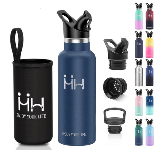 【ステンレスボトル水筒500ml】安価で壊れやすいプラスチックボトルに頼る必要はもうありません!当社のステンレスボトルは耐久性のある素材で作られており、激しい運動にも耐えられます。の再利用可能な飲料ボトルは環境に優しく、スポーツ、アウトドア...