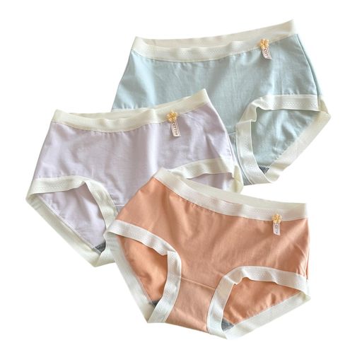 [AAQX]パンツレディース下着ショーツ3枚組4枚組セットコットン柔らかい肌にやさしい食い込まない抗菌防臭通気吸汗響かないインナー女性用ナチュラルカラー(JPアルファベットS3枚セット(C))