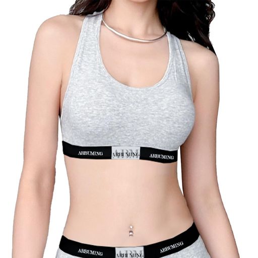 [ArBuMIng]ブラジャー下着レディース綿ナイトブラノンワイヤーブラスポーツブラ高弾性柔らかい肌触り通..