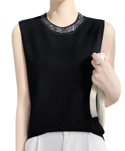 [Bidason]タンクトップレディースキャミソール下着インナー重ね着レイヤードクールネックノースリーブカットソー高伸縮性ストレスフリ..