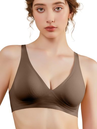 [veimia]シームレスブラジャーノンワイヤーブラぶら【美胸・素肌感・見痩せ】きれいなバストシルエット..