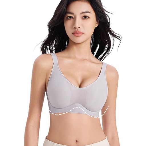 [veimia]胸を小さく見せるブラ小さく見せるブラ【W型3Dソフトワイヤーで・通気性垂れた胸補正ブラ安定..