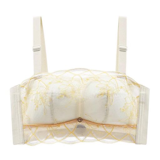 [QuntumA.E]ブラジャー谷間チラ見え防止ブラBCDカップ対応2WAY谷間カバー脇高ストラップ取外し可胸を小さく見せるノンワイヤー薄手(100BCDオフホワイト)