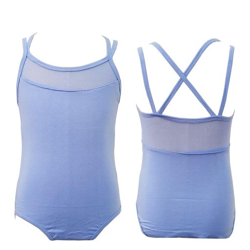 [s.lemon]キャミソール新体操レオタードバレエレオタードキッズジュニア初学者青9117-150