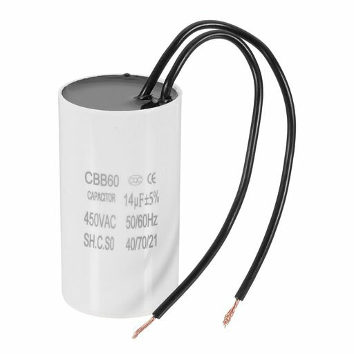 PATIKIL運転コンデンサ14uFCBB60モーターコンデンサリード線付き高絶縁抵抗周波数50Hz/60HzAC450Vシリ..