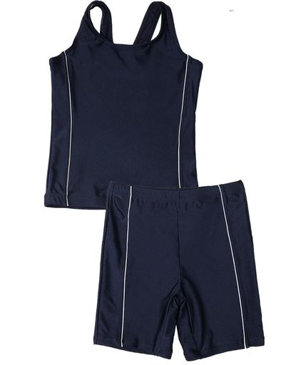 Other - [AILAYRI]キッズスクール水着女の子セパレート2点セット水着小学生中学生学校用水着プールUPF50+(130ネイビー·ホワイト)