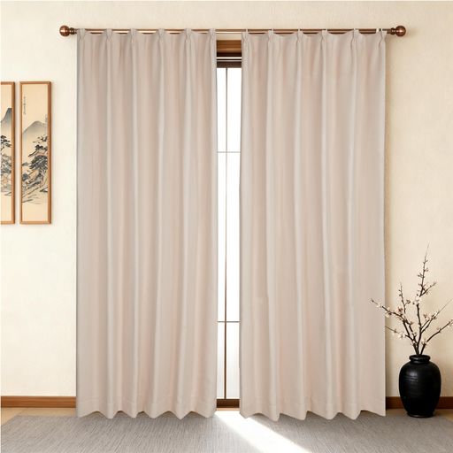 【Yunlinhui】一级遮光カーテン2枚組無地厚手のカーテンは効果的な断熱保温防音吸音ファッションカーテンには形態記憶加工が施されている省エネ洗濯可能昼夜遮蔽リビング用寝室部屋コ…(2)