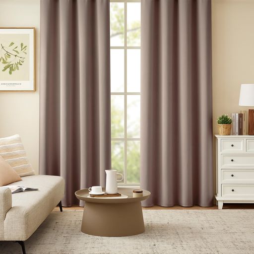 Joydecoカーテン2枚セット99.9%以上遮光遮光カーテンカーキ色幅100cm*丈135cm厚手断熱防寒防音昼夜目隠..