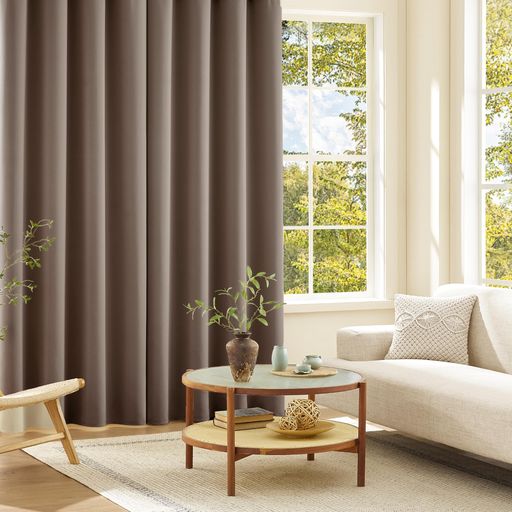 Joydecoカーテン1枚組99.9%以上遮光遮光カーテンカーキ色幅100cm*丈200cm厚手遮光断熱防寒防音省エネ昼..