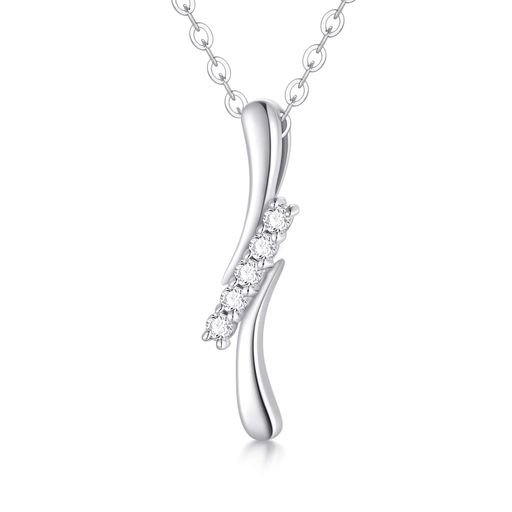 [AOBOCO]ネックレスシンプルエレガントレディースペンダント最高級ジルコニアシルバー925ネックレス金属アレルギー対応人気女性アクセサリーギフトプレゼント-2(4)