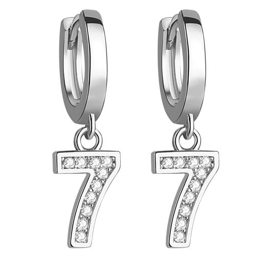 Aroncentピアスリングレディース数字7925シルバーフープピアスイヤリングシンプルかわいい両耳軟骨ピアス個性人気シルバーレディースファッションアクセサリー