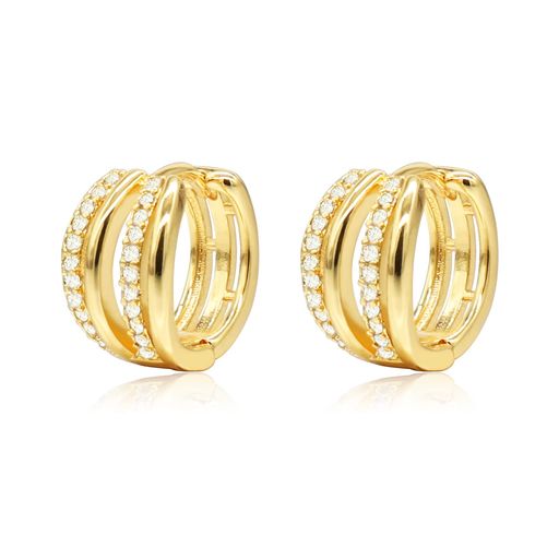 Krstudentレディースリングイヤリング18Kゴールドメッキレディースピアス|小型軽量低敏感性軟骨付き女性抱っこピアス女の子