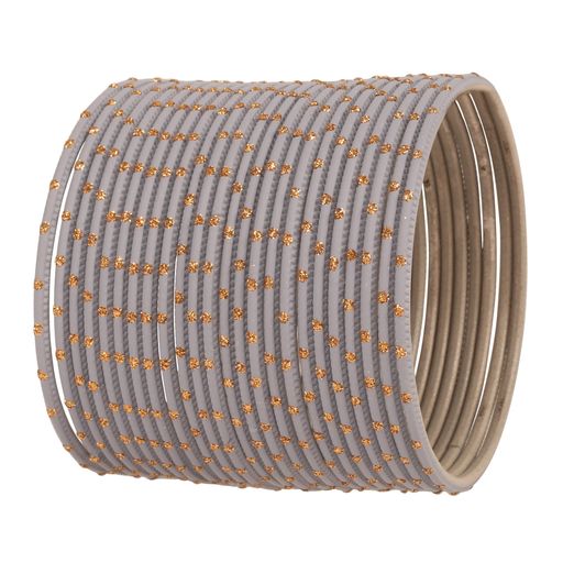 Touchstone「カラフルバングルコレクション」インディアンボリウッドエクスクルーシブゴールデングレー..