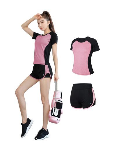 Seeya(シーヤ)スポ一ツウェアレデイース上下セットトレ-ニングウェアランニングウェアジムフイットネス(2点セットピンクL)