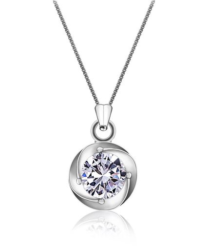 [Aihengxin]ネックレスレディースジルコニアシルバー925金属アレルギー対応クローバーラッキージュエリーベネチアンチェーンペンダント誕生日プレゼント母の日家族友達アクセサリーアジ…