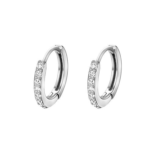 ピアスシルバー925最高級キュービックジルコニアフープピアスレディース人気金属アレルギー対応ギフト