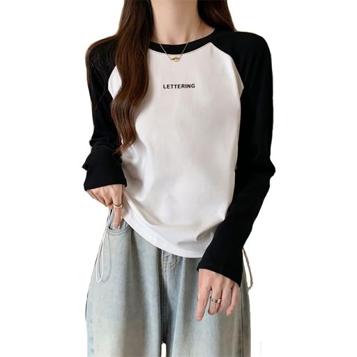 Other - [Yejocely]tシャツ長袖レディース春秋トップスカットソー柔らかいクルーネック韓国ファッションカジュアルゆったり綿インナーシンプルおしゃれホワイト2XL