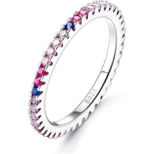 [LOYALLOOK]指輪レディース人気925シルバーリングカラフルカラージルコン金属アレルギー対応おしゃれ女..