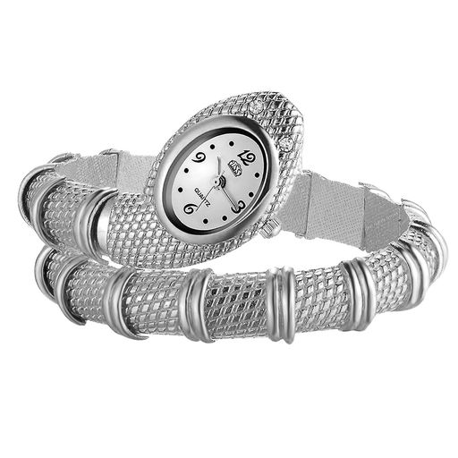 蛇ブレスレット腕時計レディースシルバー:アナログ表示防水可愛いアンティーク巻きベルト通勤通学レディースファッションウォッチ-誕生日記念日バレンタインデーホワイトデークリス…