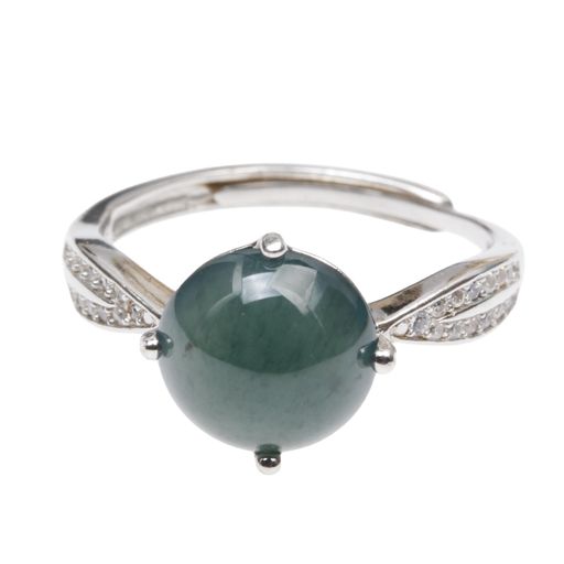 [KKOUOKU古憶]本翡翠ヒスイ(ジェダイト)jadeite指輪K18金メッキシルバーレディースリング5月の誕生石金..
