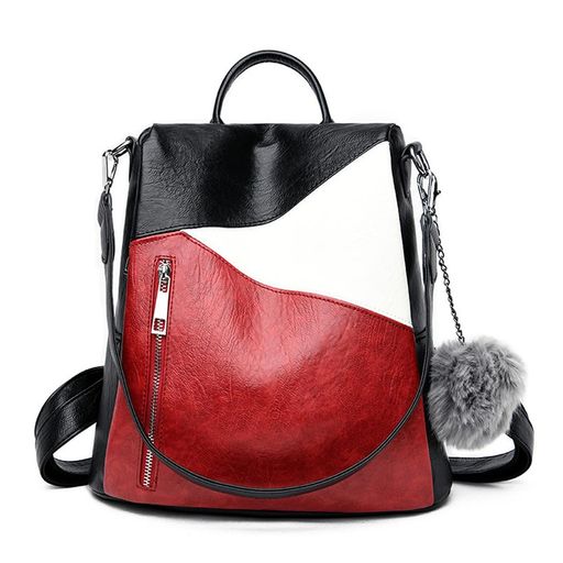 [BUKESIYI]レディースリュックミニバックパックポシェット大容量防水RucksackBackpackforWomenPUレザー..