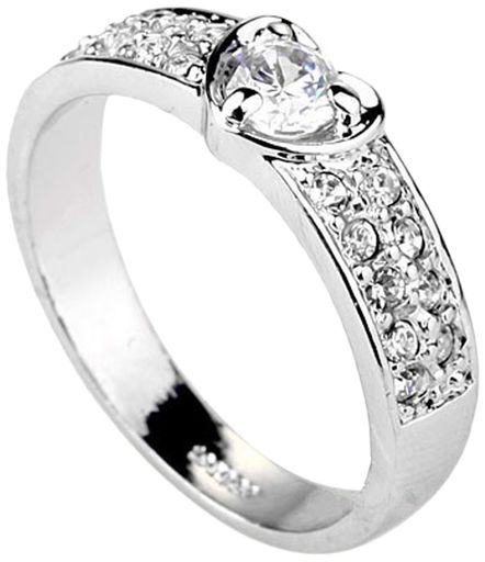 [K.L.Y]指輪レディースハートリングダイヤモンドCZ18金RGPレディースリングキラキラレディースかわいい..