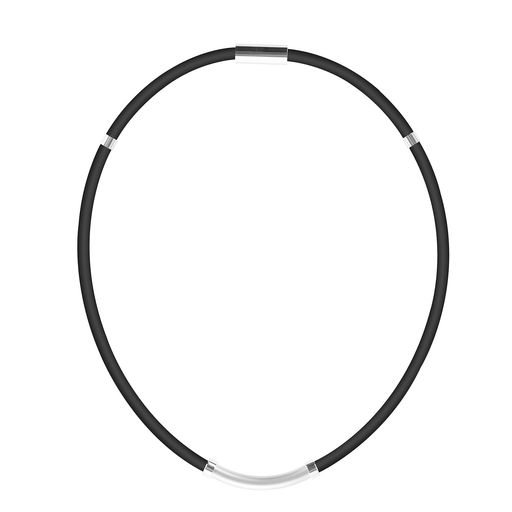 [AIDUOMEI]静電気除去首輪磁気ネックレスステンレスファッションシリカゲル肌への親和性ネック高級なデ..