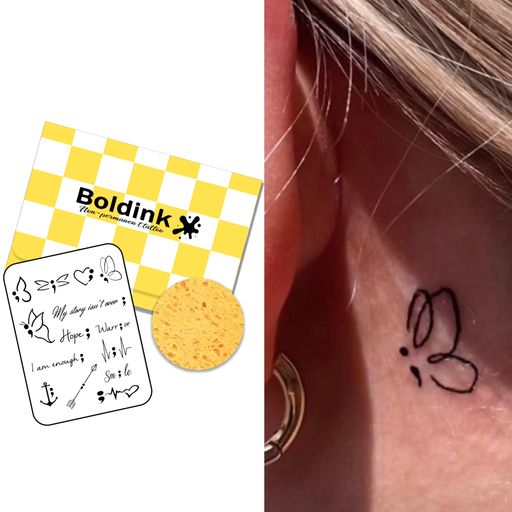 Boldinkタトゥーシール半永久的ジャグアタトゥー2枚セット2週間長持ち防水刺青シール入れ墨シール男性女性メンズレディース多様な図案のコレクション