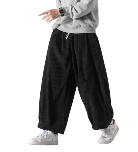 [foveitaa]メンズコーデュロイパンツロングパンツサルエルパンツワイドパンツアラジンパンツガウチョパンツスラックス大きいサイズゆったり春秋冬無地ビッグシルエットカジュアルロン…