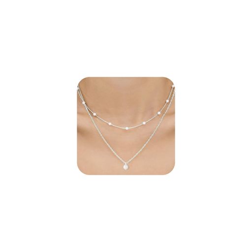 [Hothrty]パールネックレスレディース真珠クリスタルパールシルバー金属アレルギー対応カジュアル可愛..