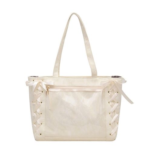 [YOBLUELO]痛バッグ痛バショルダーレースアップトートバッグデコバッグA4推し活クリアバッグレディース..