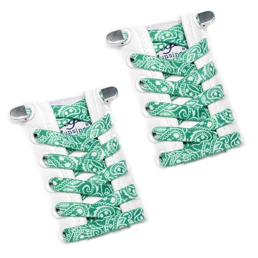 [Yumoning]2組入り結ばない靴ひも靴の着脱を簡単に伸びるゴム靴紐子供から高齢者までも使う脱ぎ履きしやすい(グリーン)