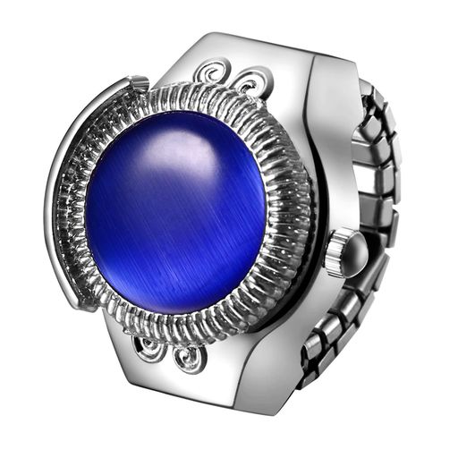 [JEWELRYWE]レディース指輪時計オパールフリーサイズ:可愛いアンティークリングウォッチリング時計数字アナログ防水クォーツ時計合金ステンレスシルバー-誕生日クリスマスバレンタイン…