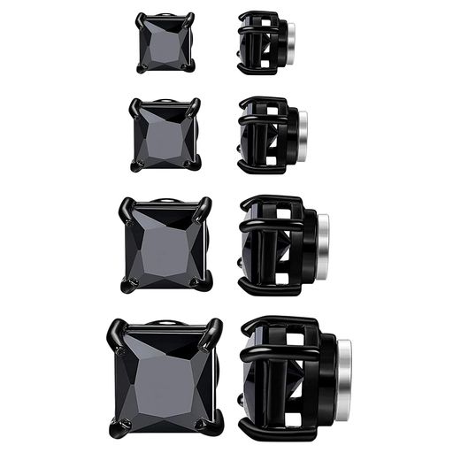 マグネットピアス磁石フェイクピアスイヤーカフ:ダイヤピアスステンレスシンプルファッションピアスブラック-誕生日記念日クリスマスバレンタインデー彼氏彼女プレゼント