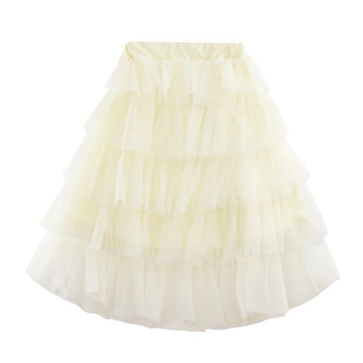 [YumeFlair]子供用ネット生地のケーキスカートカジュアルファッションかわいいダンスパフォーマンス単..