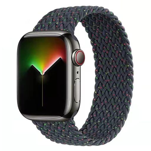 コンパチブルapplewatchアップルウォッチ用バンドiwatch柔らかいシリコーン糸混紡リサイクルヤーン素材ブレイデッドソロループ編組バン..