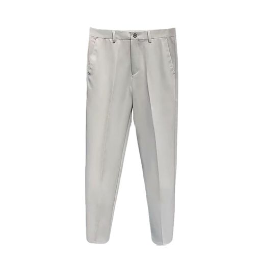 [HAPLUE]スラックスメンズパンツストレートビジネスパンツカジュアルパンツ春・夏・秋・冬(グレーW76/L70)XK03G29