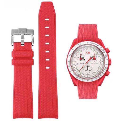 20mm時計バンドforOmegaXSwatchMoonSwatchオメガとスウォッチバンドゴムバンドオメガSpeedmasterロレックス、セイコーSEIKO用20mmシリコンベルト防水防汗腕時計ベルト